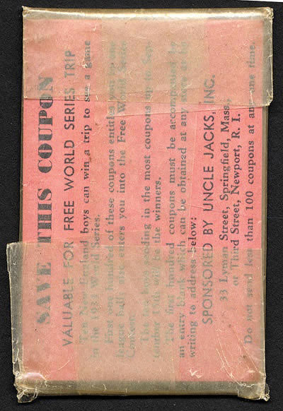 1933 Uncle Jacks Candy Unopened Pack | REA Archive