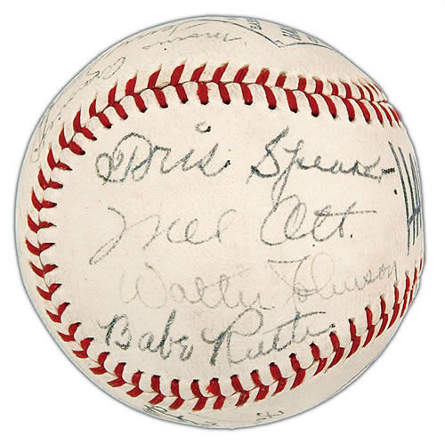 1939 Hall of Fame Induction Signed Baseballs with Babe Ruth (2) | REA ...