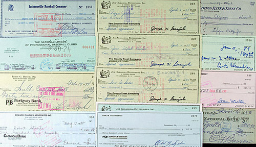 Collect Check Extraordinary Hall of Fame Signed Check Collection (57) | REA Archive