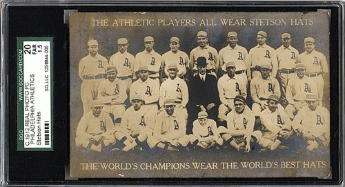 Spring 1912 1912 Philadelphia Athletics Team Real-Photo Stetson Hats Advertising ...