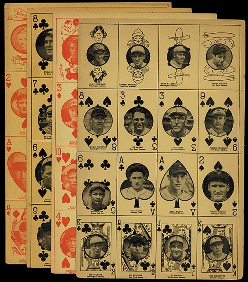 1927 W560 Playing Cards Complete Set on Uncut Sheets (4) | REA Archive