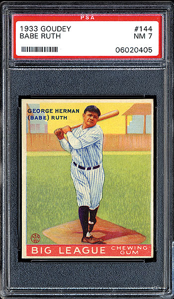 1933 R319 Goudey #144 Babe Ruth - PSA NM 7 | REA Archive