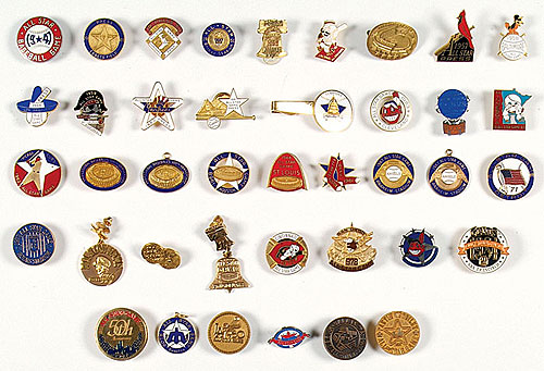 1940s through 1980s All-Star Game Press Pin Collection (40) | REA Archive