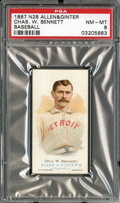 1888 N28 Allen & Ginter Chas. Bennett PSA NM-MT 8 - Highest Graded