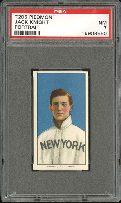 Spring Jack Knight 1909-1911 T206 White Border Jack Knight Portrait PSA NM 7 - Highest ...