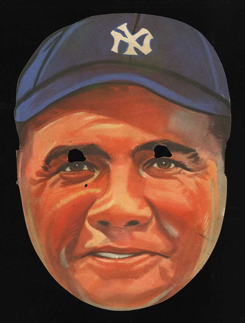 1933 Feen-A-Mint Babe Ruth Mask and 1934 Quaker Oats Babe Ruth Pin ...