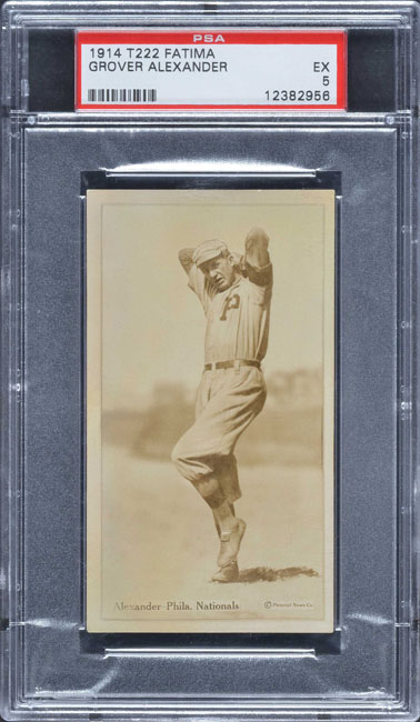1914 T222 Fatima Cigarettes Grover Alexander Rookie - Highest Graded!