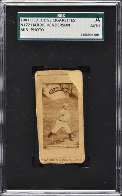 1887 N172 Old Judge Hardie Henderson (Unusual and Extremely Rare