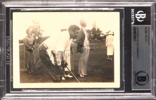 1936 Babe Ruth Signed Snapshot Photo | REA Archive