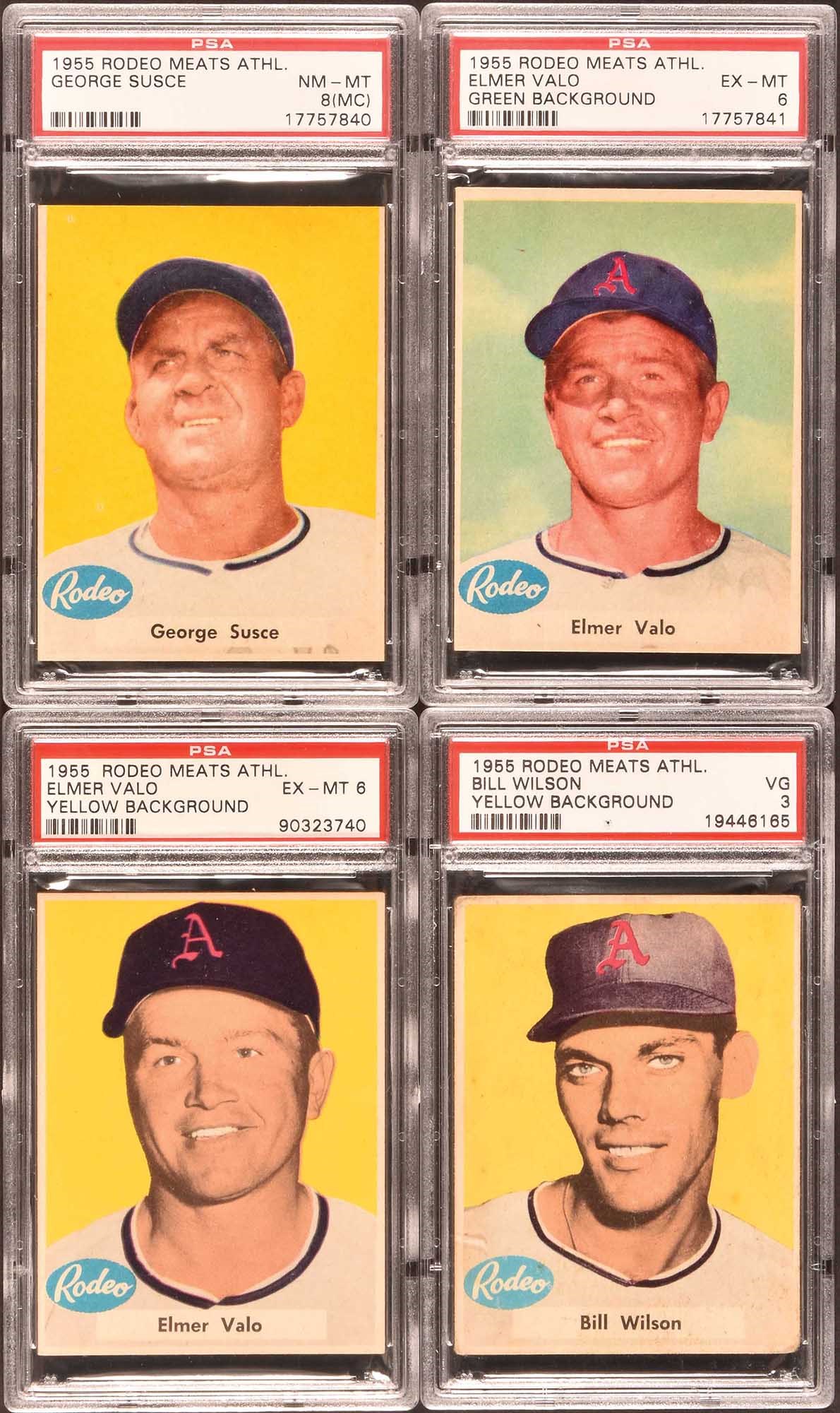 1955 Rodeo Meats Athletics Complete Master Set (47) Plus Rodeo Team Scrapbook