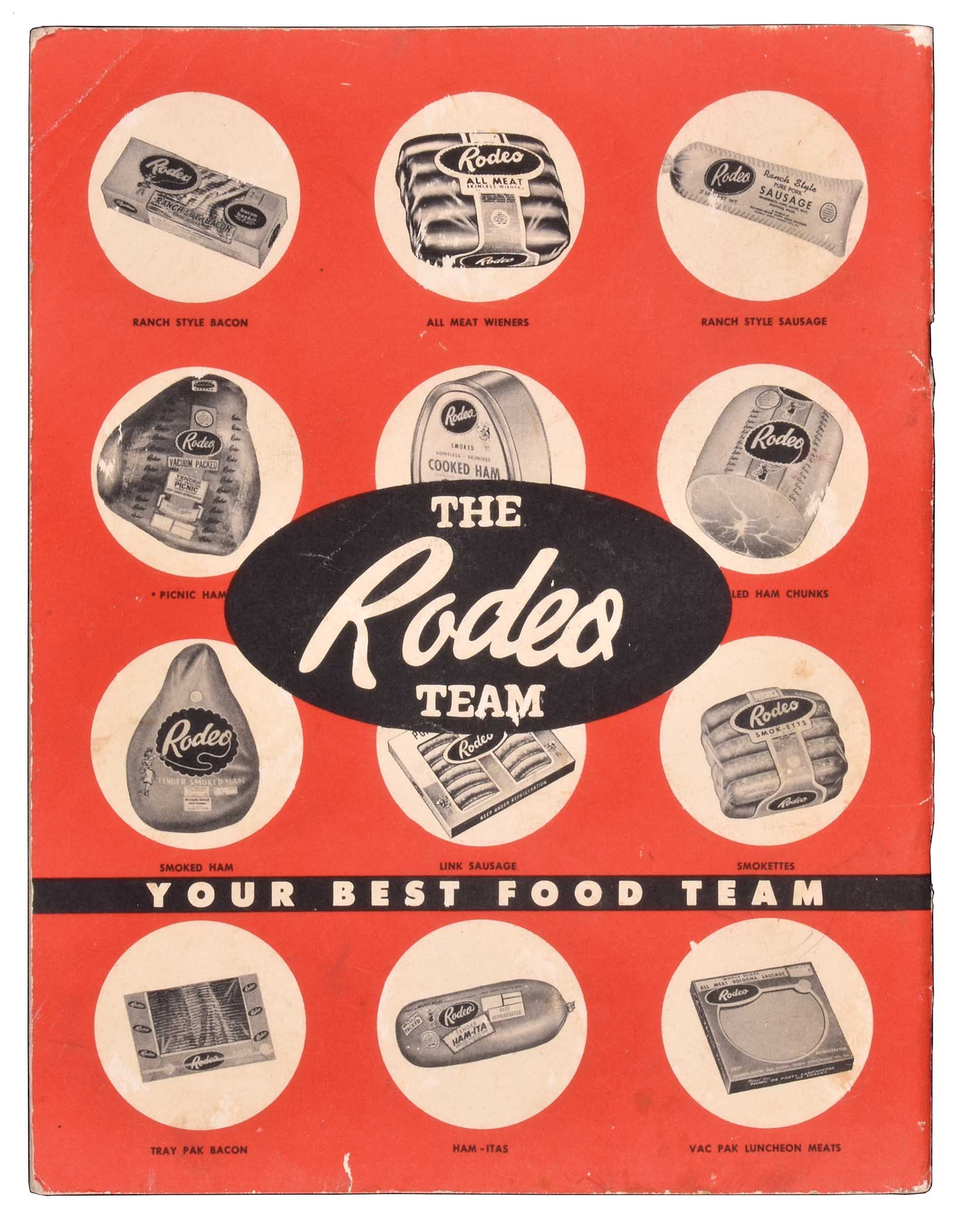 1955 Rodeo Meats Athletics Complete Master Set (47) Plus Rodeo Team Scrapbook