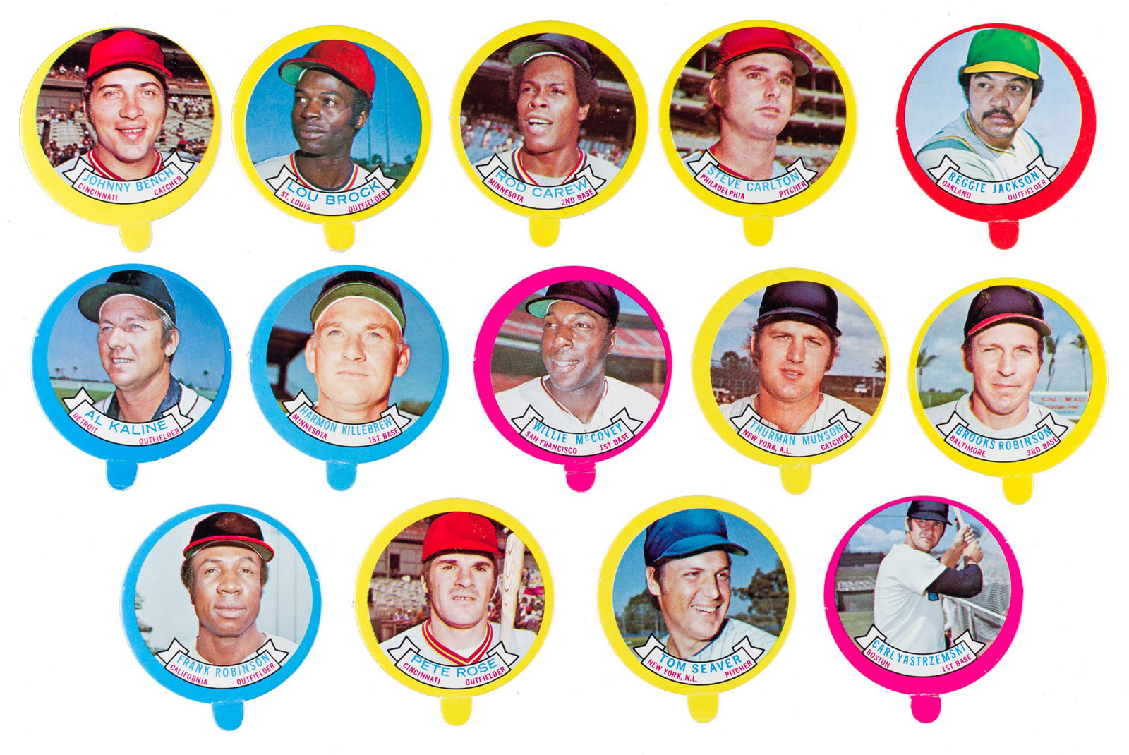 1973 Topps Candy Lids Complete Set (55) Plus Two Original Containers