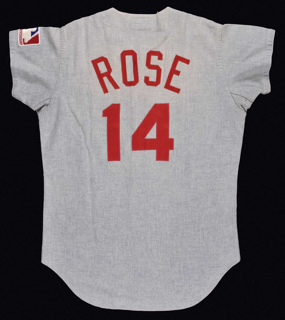 Red Roses Jersey 1969 Pete Rose Cincinnati Reds Signed Game-Used Road Jersey - Second NL ...