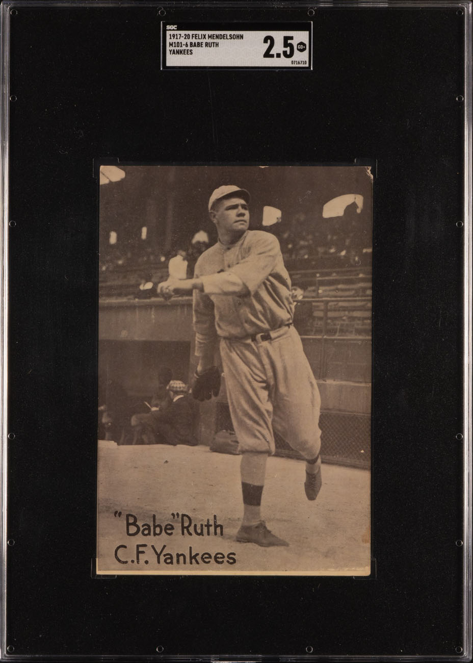 1917-1920 M101-6 Felix Mendelsohn (Sporting News) Babe Ruth