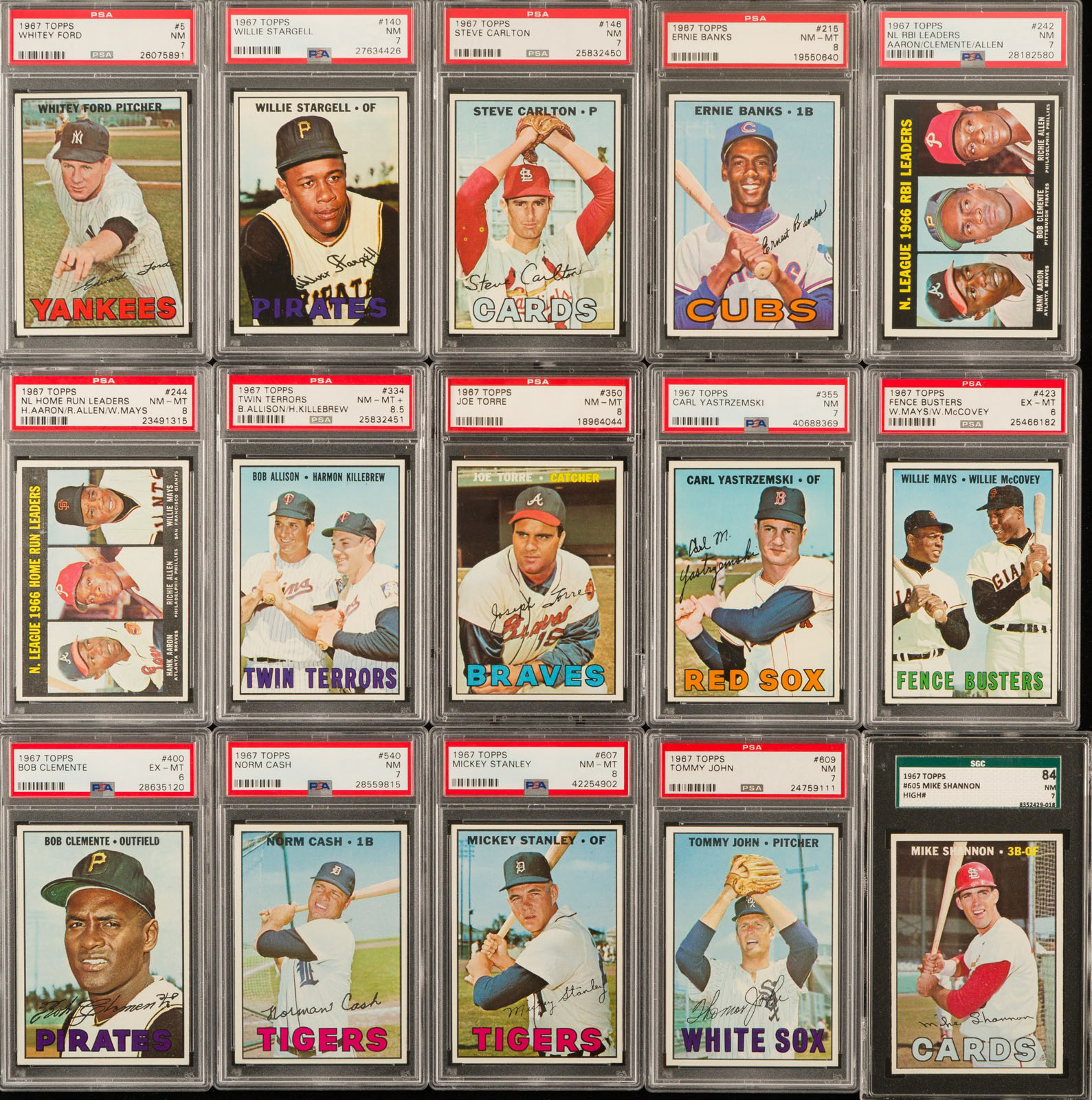 1967 Topps Complete Set (609) Including 196 PSA-Graded Cards | REA Archive