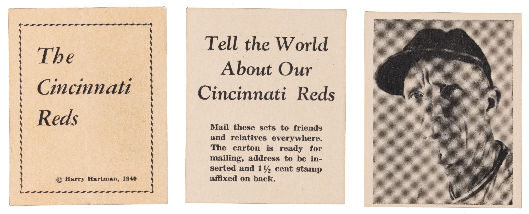 1940 W711-2 Cincinnati Reds Team Issue Collection (42) Including ...
