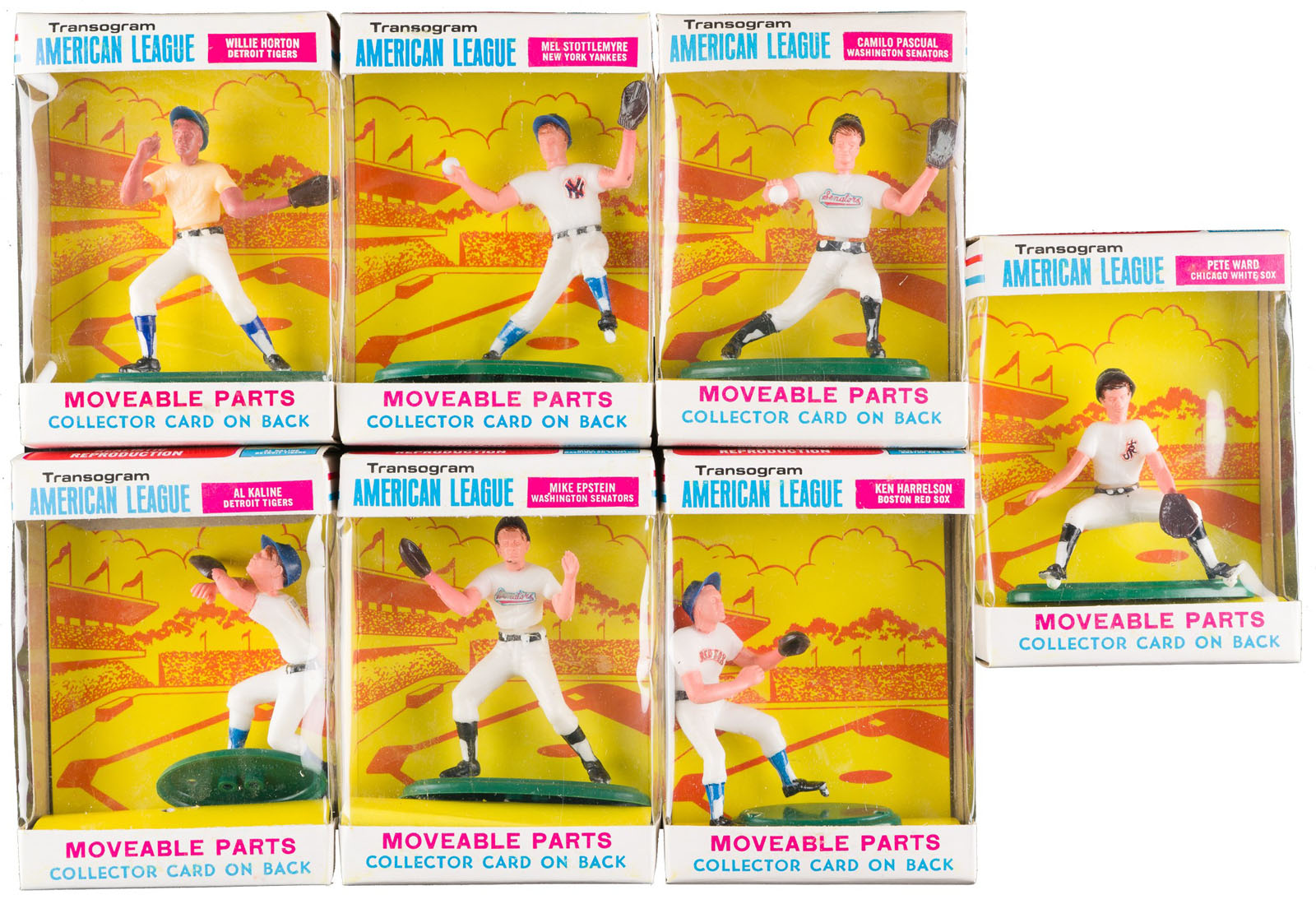 1969 Transogram American League Complete Box Set (30) Including Mickey ...