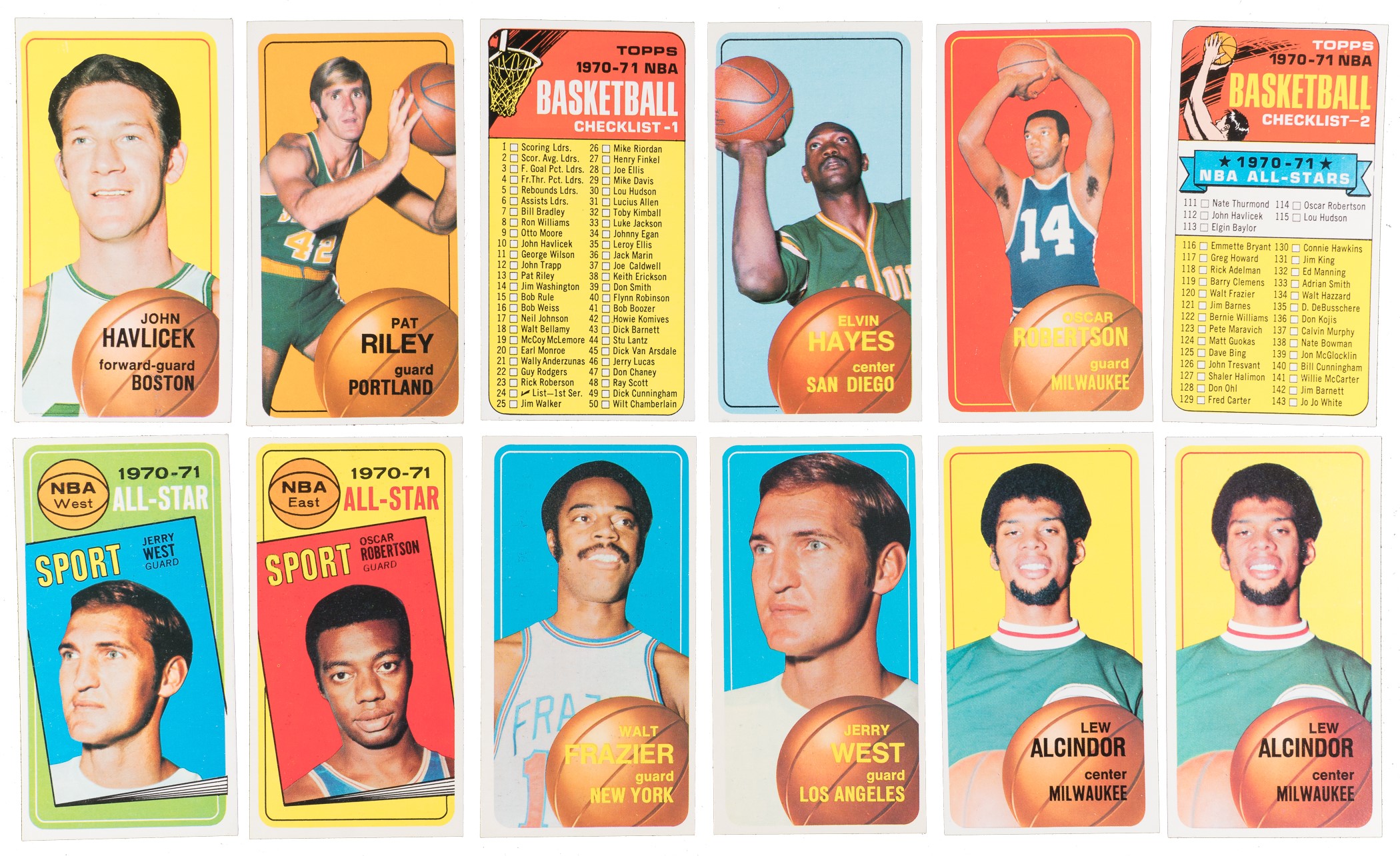 1970-1971 Topps Basketball Complete Set Minus One (174/175) Plus Nine ...