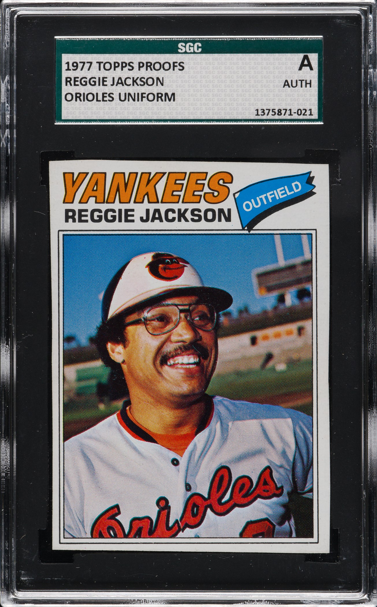1977 Topps Reggie Jackson Baltimore Orioles Unissued Proof - Iconic ...