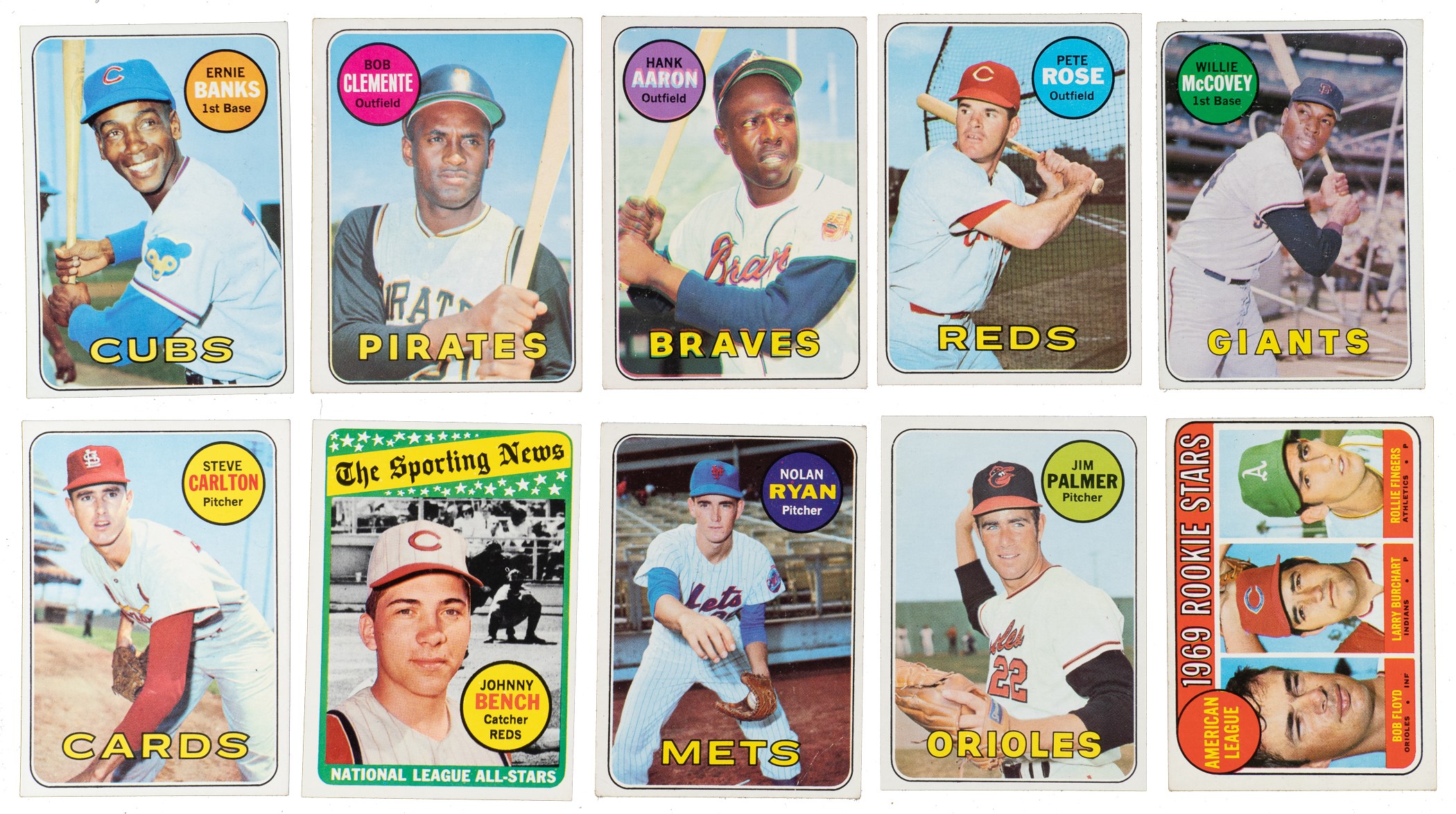 1969 Topps Near-Complete Master Set (690/696) Including Twenty-Six ...