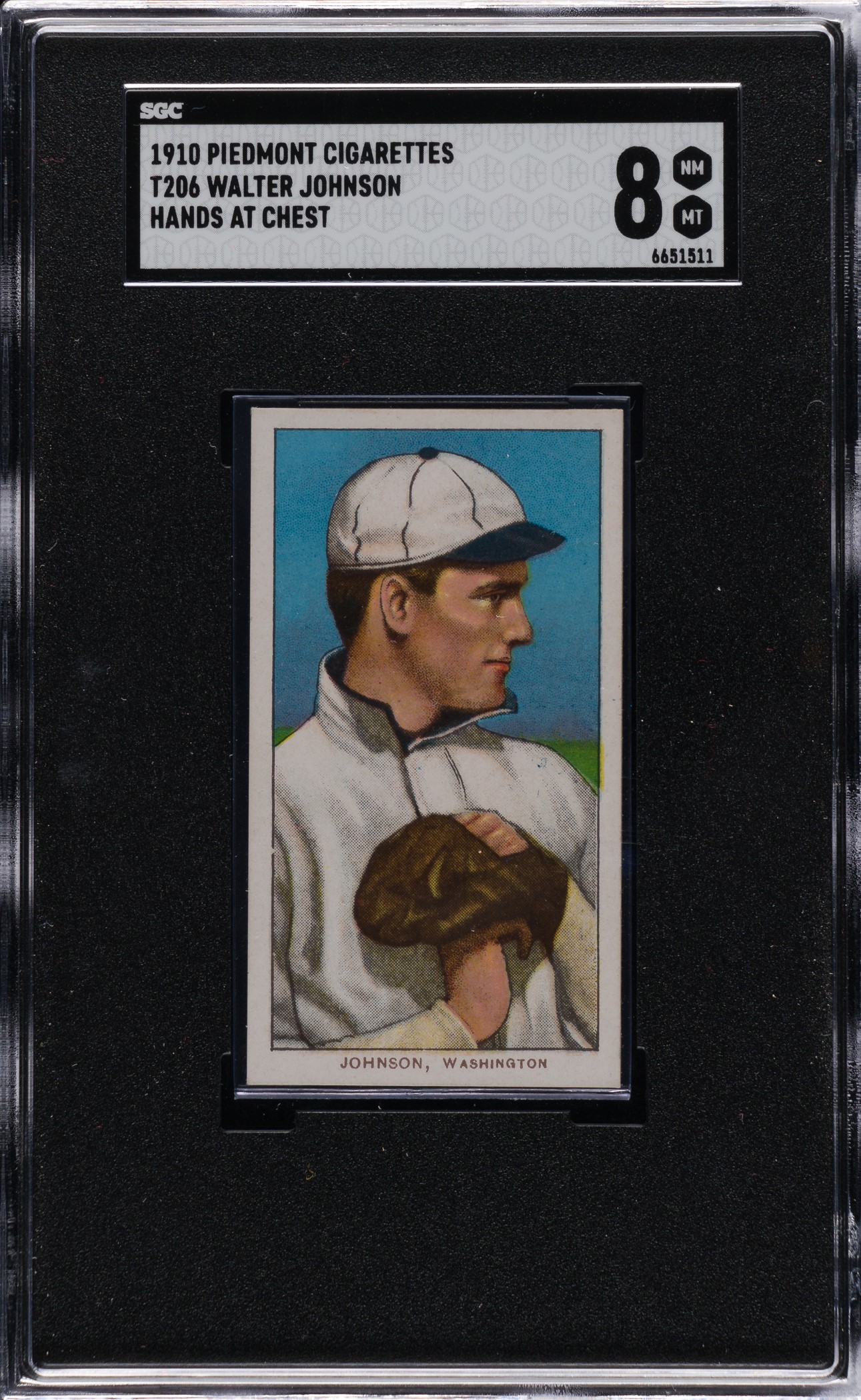 1909-1911-t206-white-border-walter-johnson-hands-at-chest-sgc-8-highest-graded