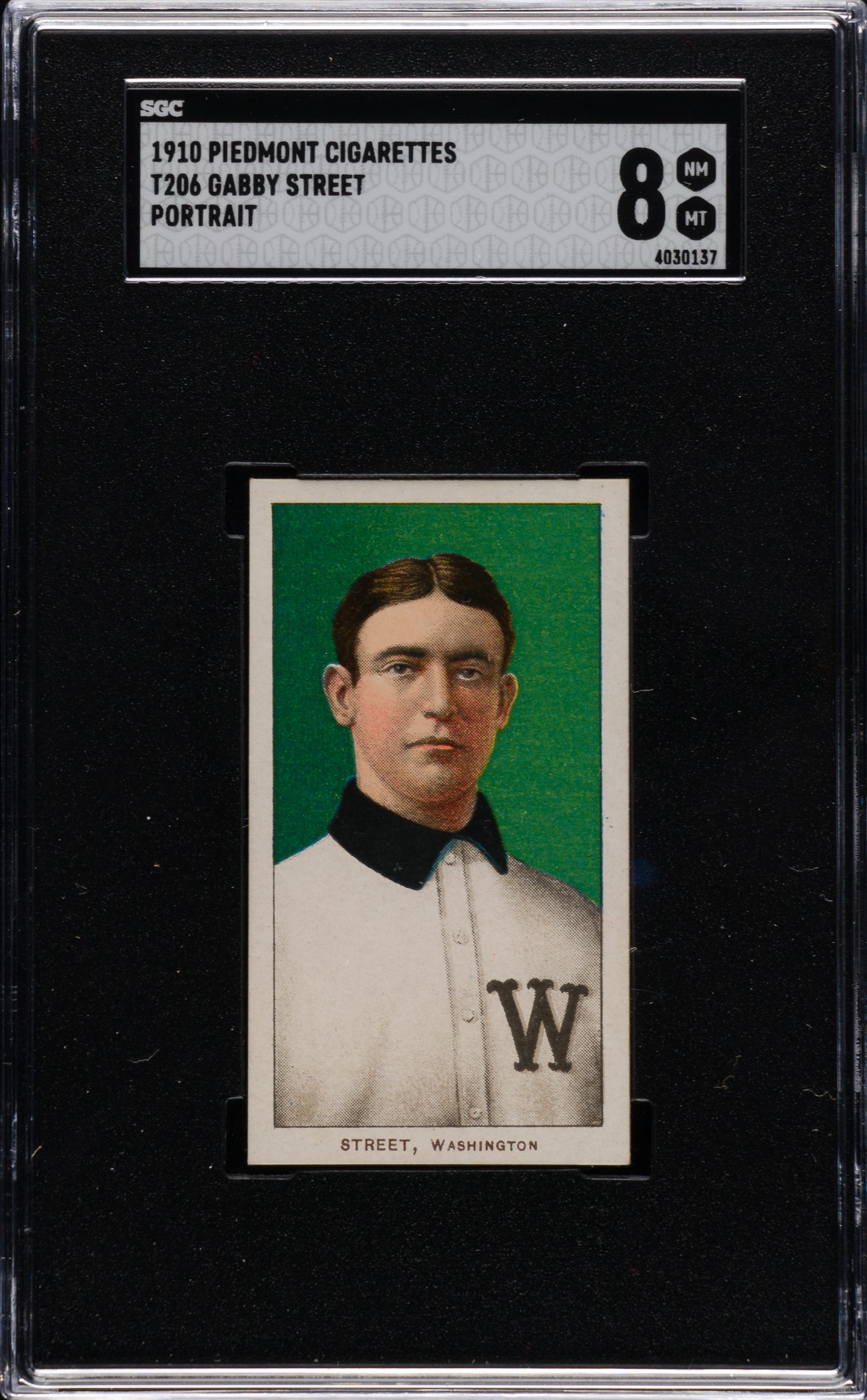 1909-1911-t206-white-border-gabby-street-portrait-sgc-8-highest-graded