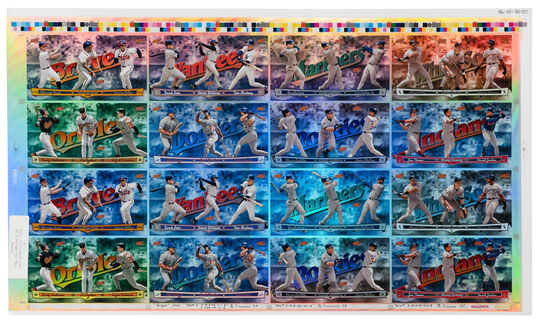 1998 Topps Stadium Club Triumvirate Illuminator, Luminous, and