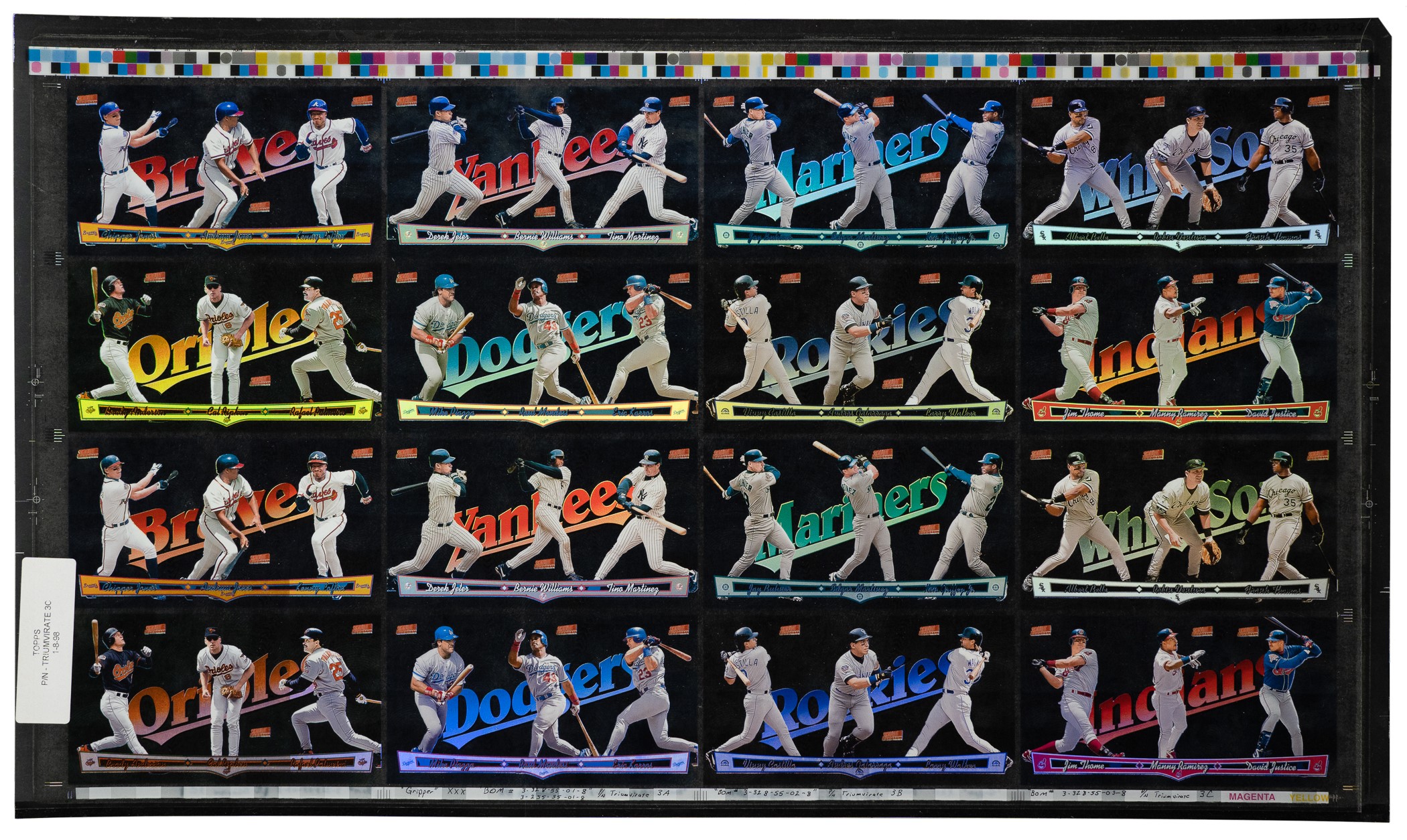 1998 Topps Stadium Club Triumvirate Illuminator, Luminous, and