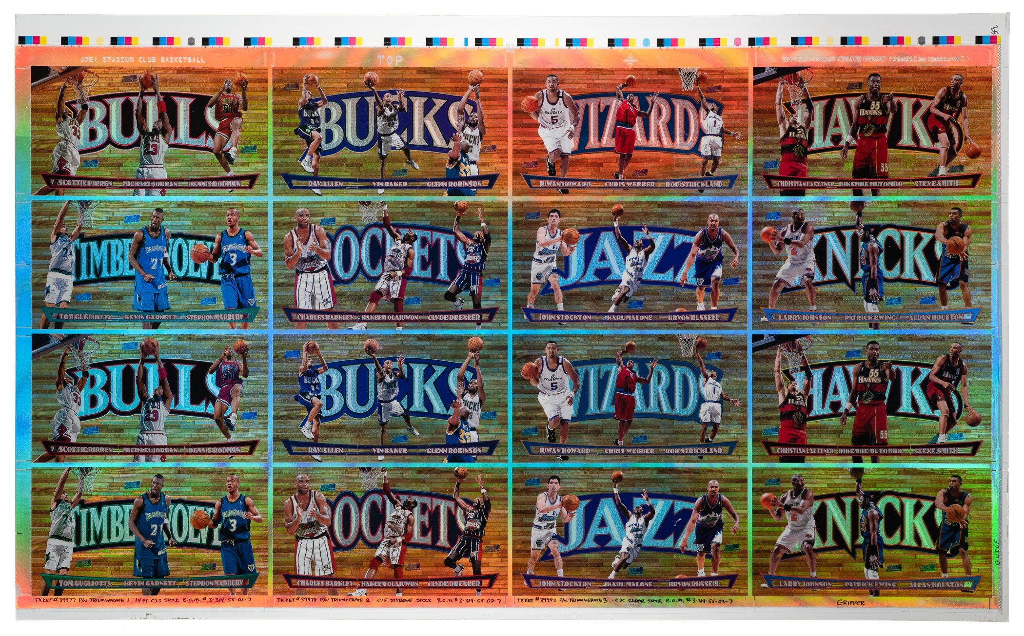 1997-1998 Topps Stadium Club Basketball Triumvirate Illuminator