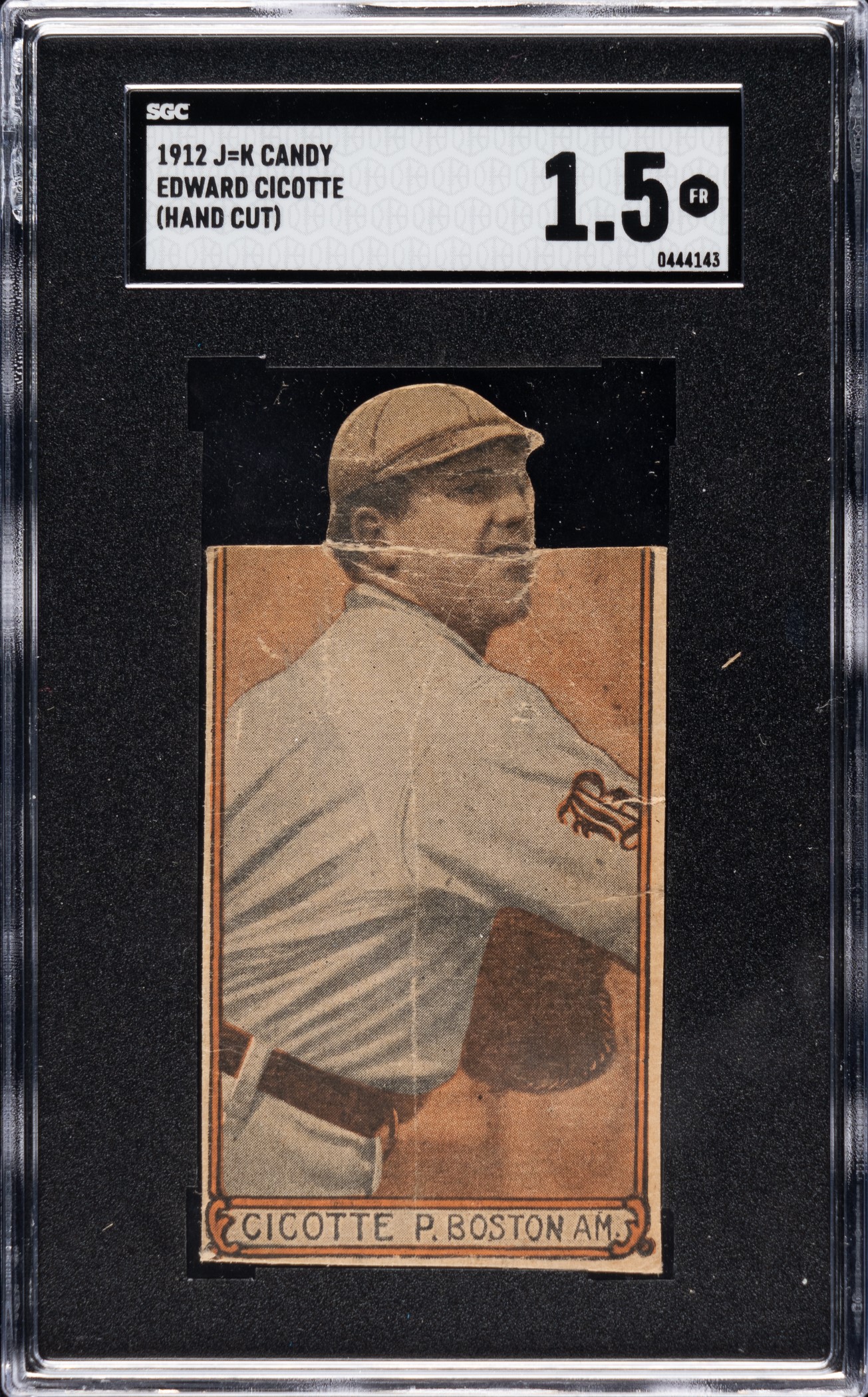 1912 J=K Candy Edward Cicotte - The ONLY Graded Example! | REA Archive