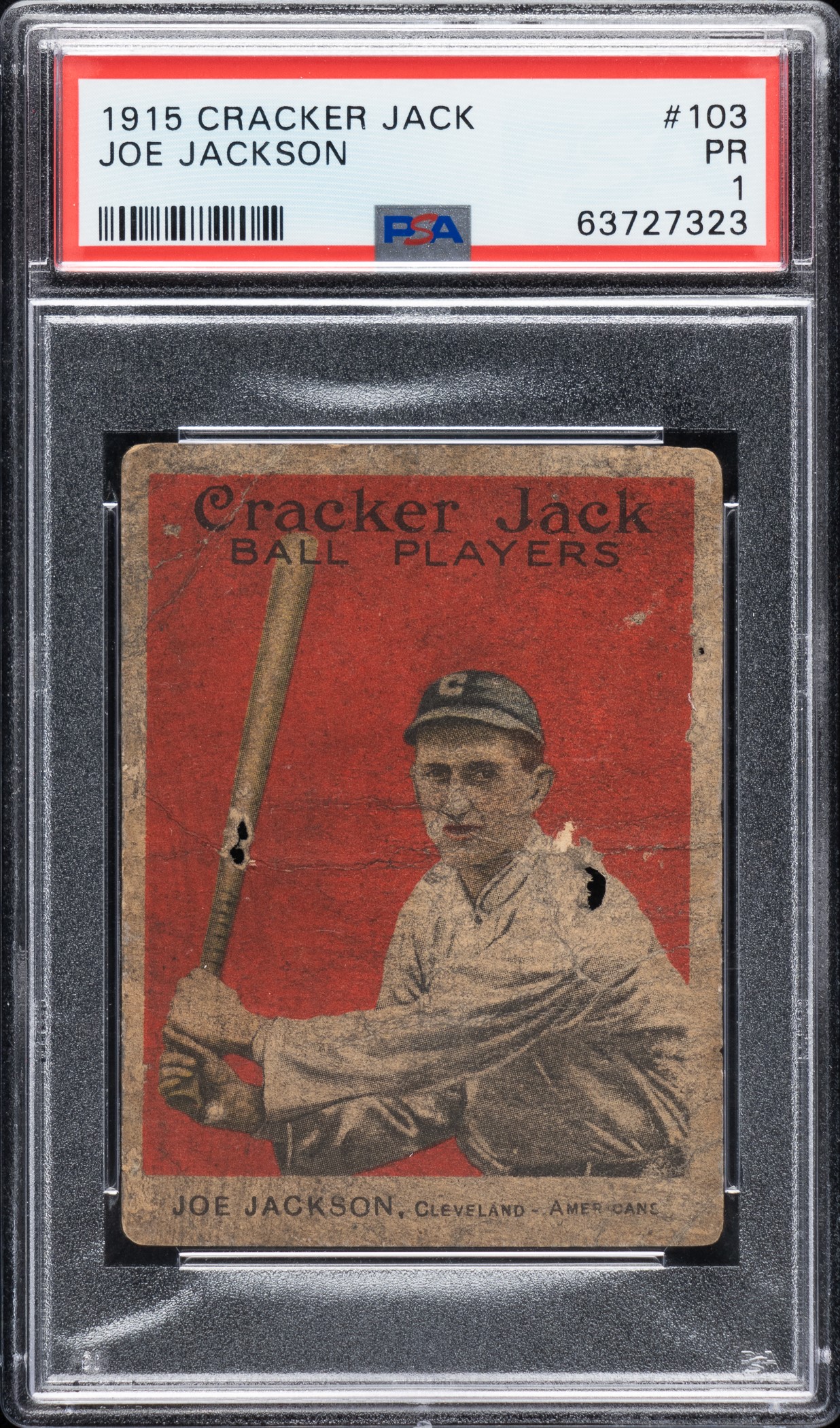 Shoeless Joe Jackson Cracker Jack Card #21 – Near Mint – Free Shipping