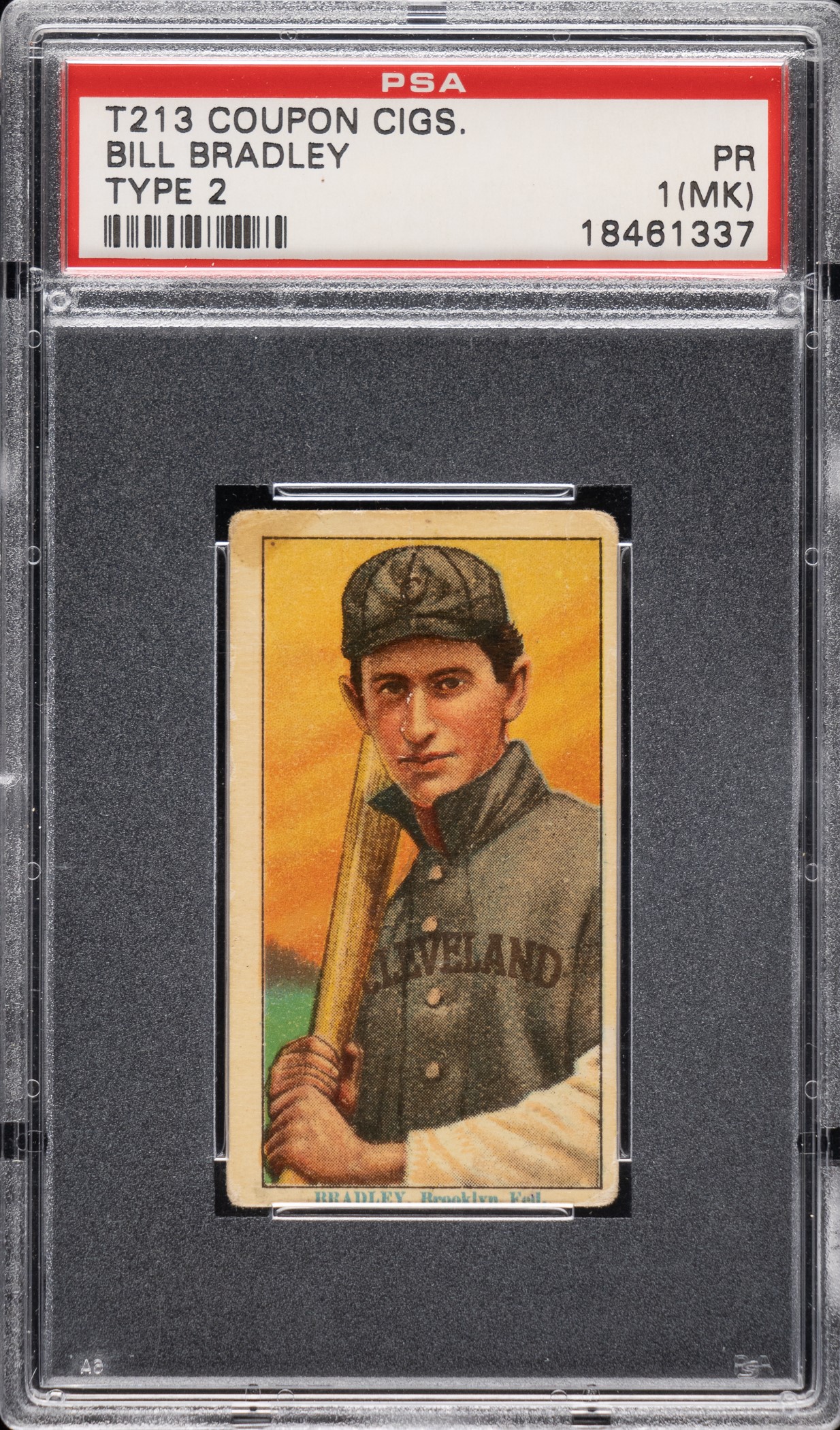 1914 T213 Coupon Cigarettes (Type 2) Bill Bradley PSA POOR 1 (MK) | REA ...