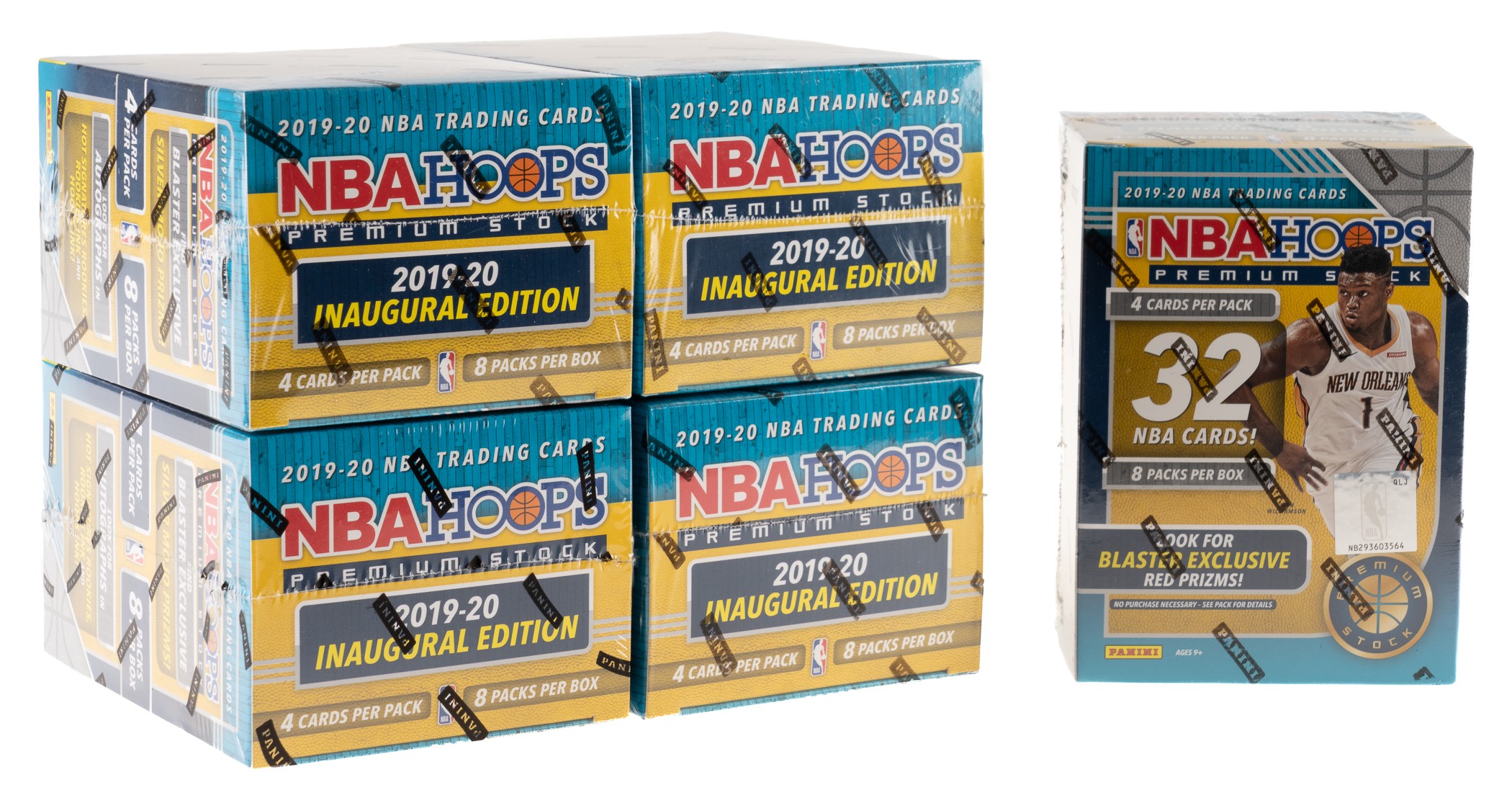 2019-2020 Panini NBA Hoops Premium Stock Basketball Blaster Box ...