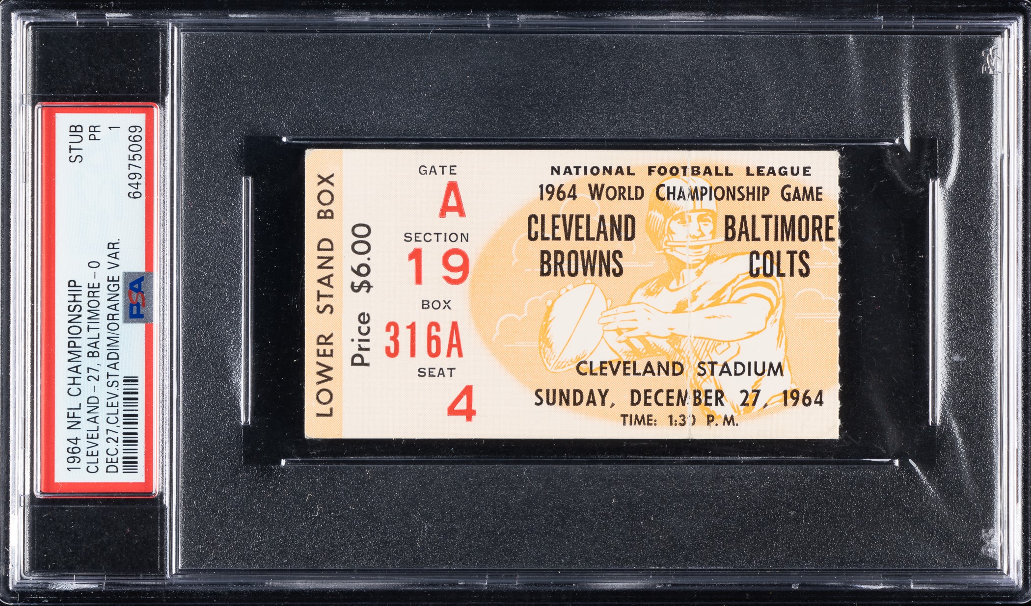 1964 NFL Championship Game Cleveland Browns vs. Baltimore Colts