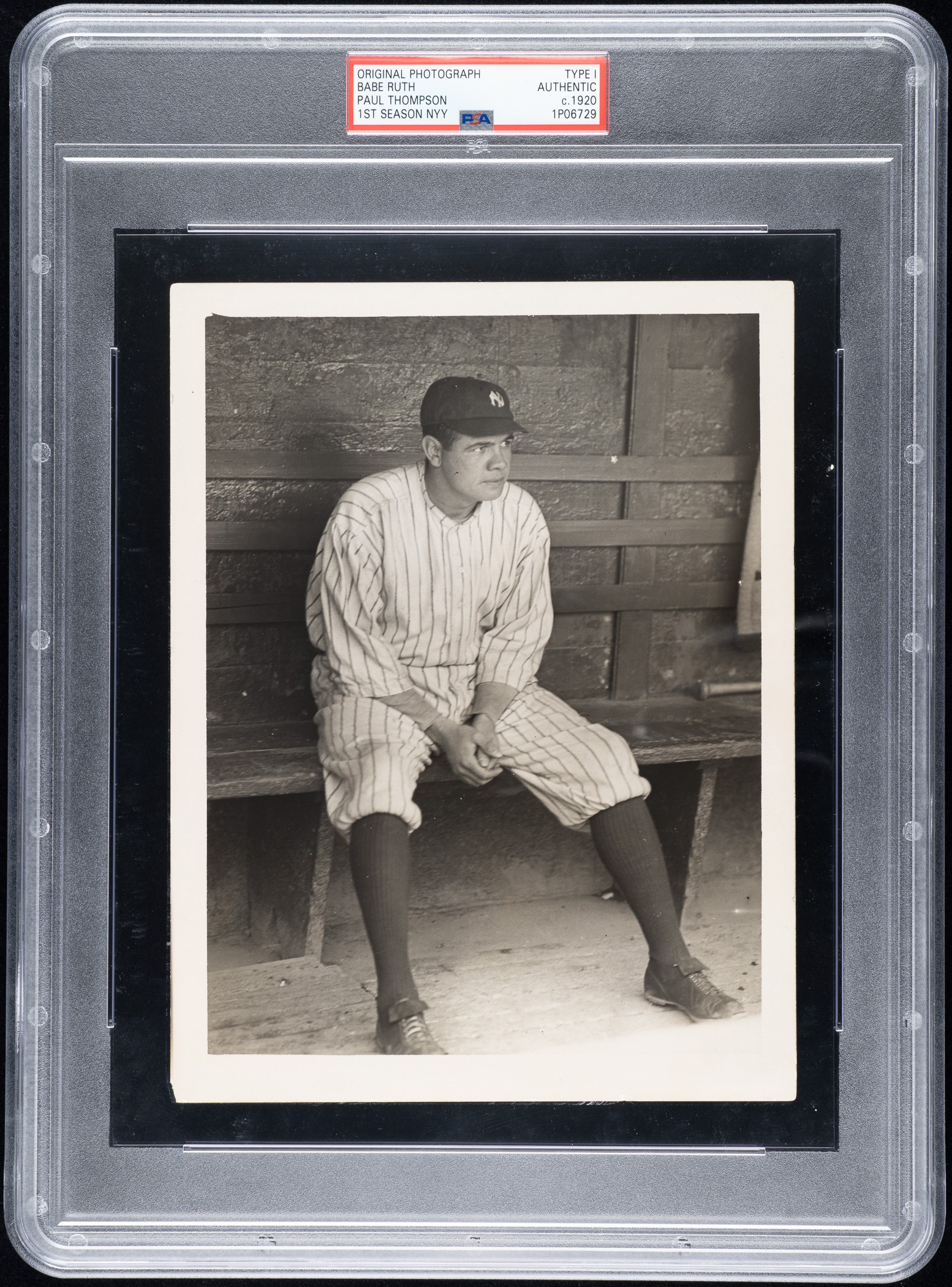 1920 Babe Ruth Original Paul Thompson Photograph - First Season in New ...