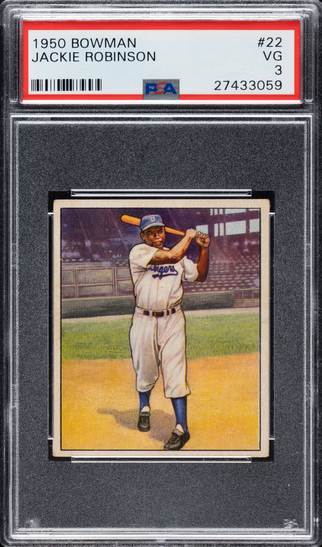 1950 Bowman #22 Jackie Robinson PSA VG 3