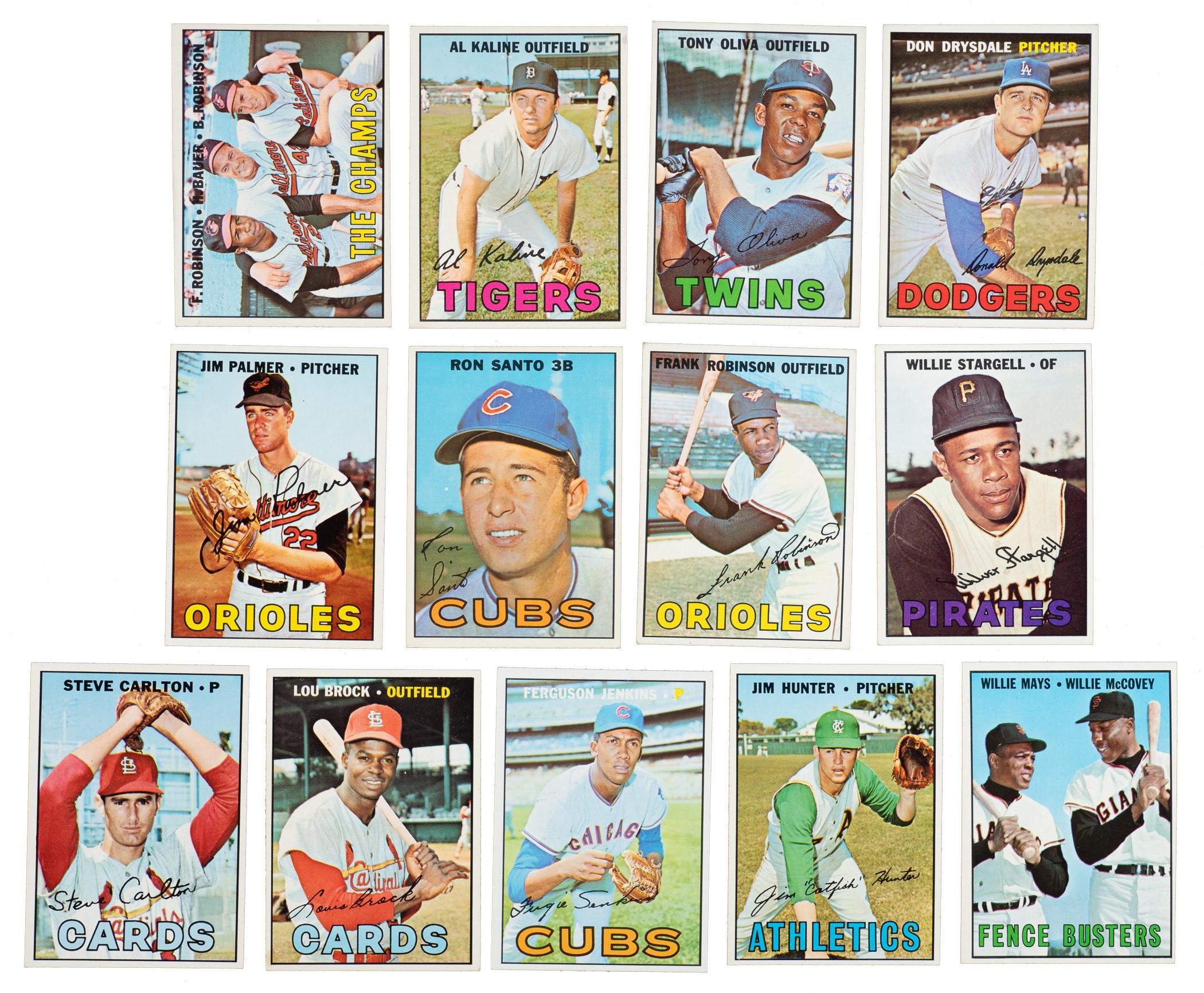 1967 Topps Partial Set (244/609) Including Rod Carew Rookie and 39 High ...