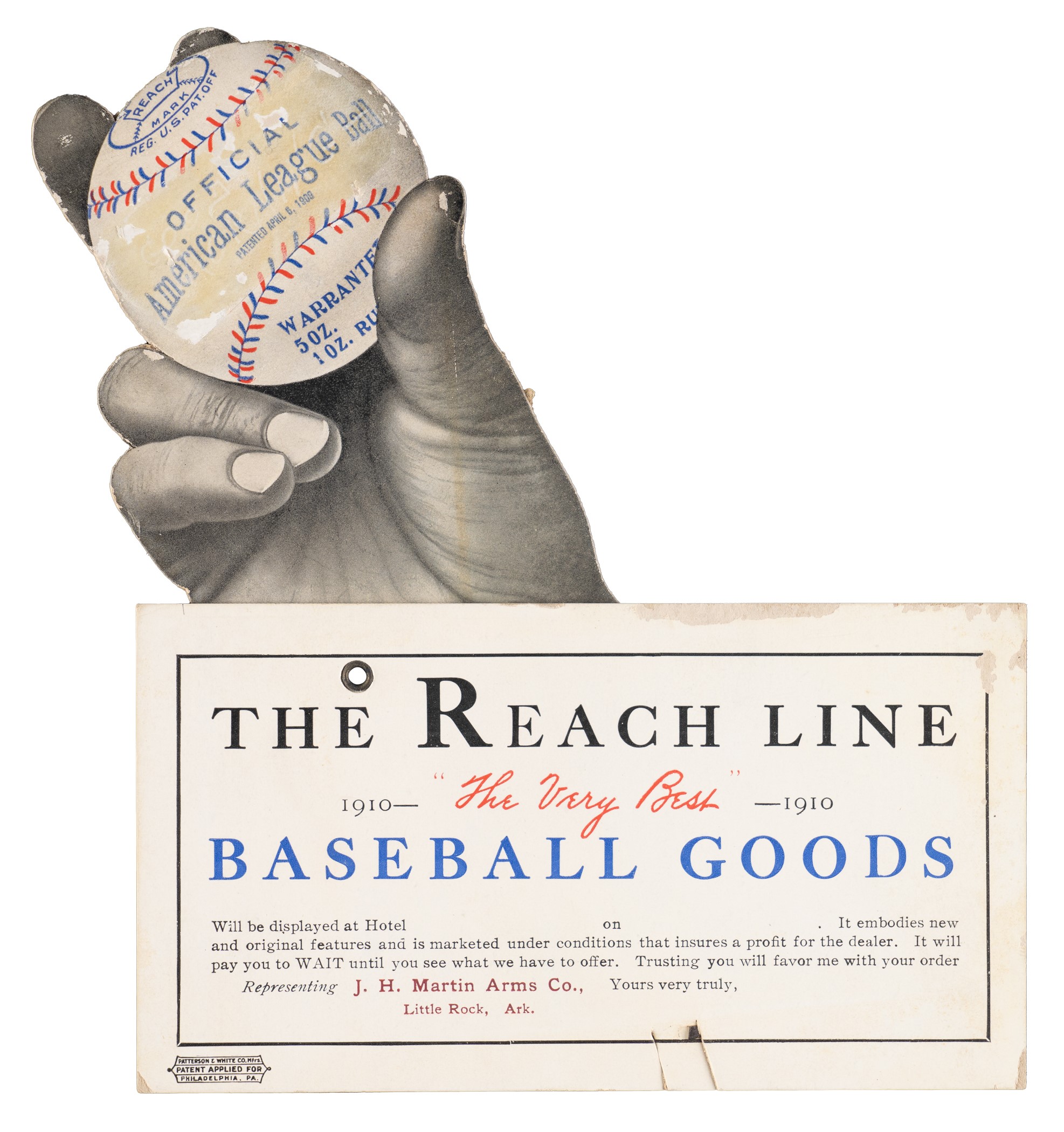 Circa 1910 Reach Baseball Goods Advertising Sign | REA Archive
