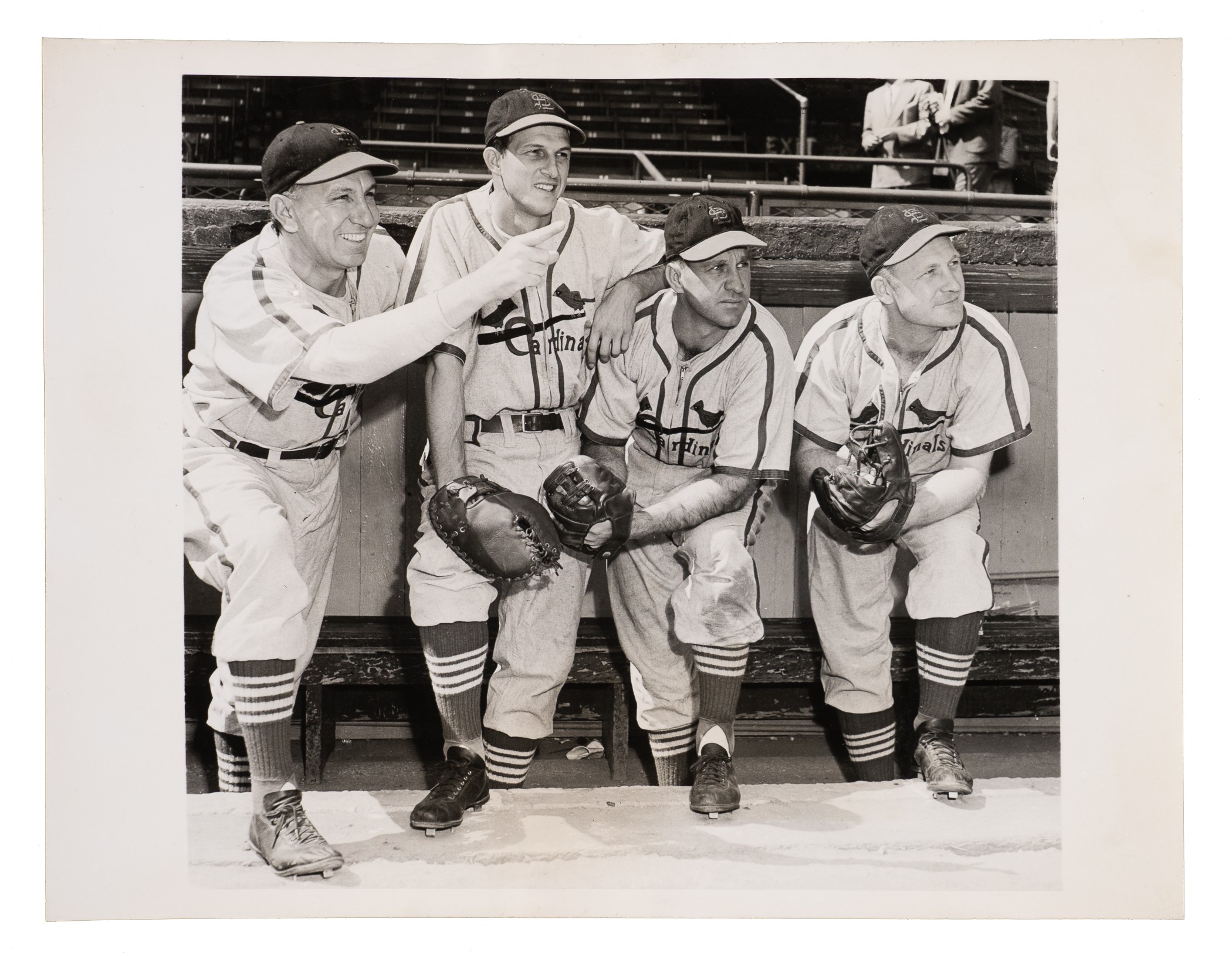 1946 St. Louis Cardinals Original Herb Scharfman International News Photograph with Stan Musial 
