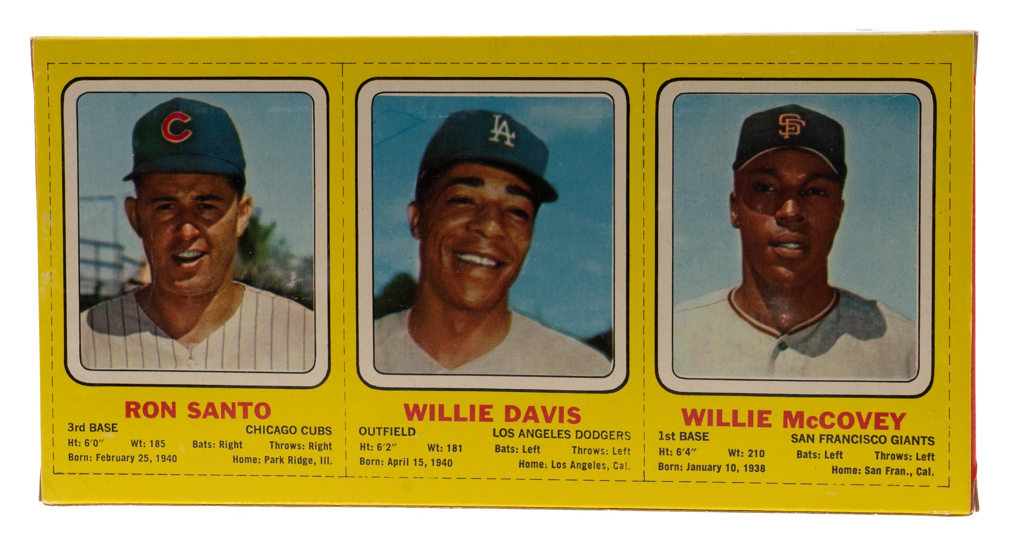 1970 Transogram Complete Box Featuring Ron Santo, Willie Davis, and ...