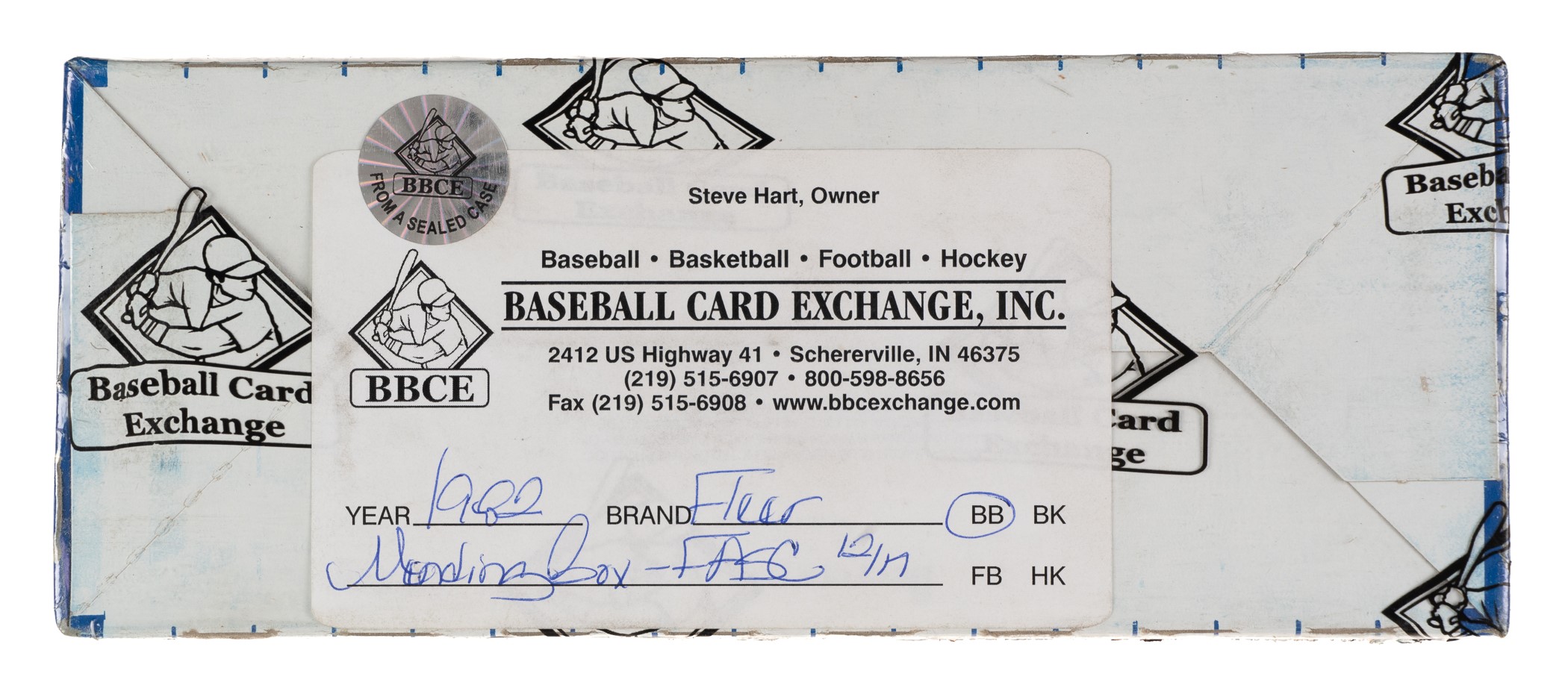 1982 Fleer Unopened Vending Box - BBCE - From a Sealed Case (FASC ...