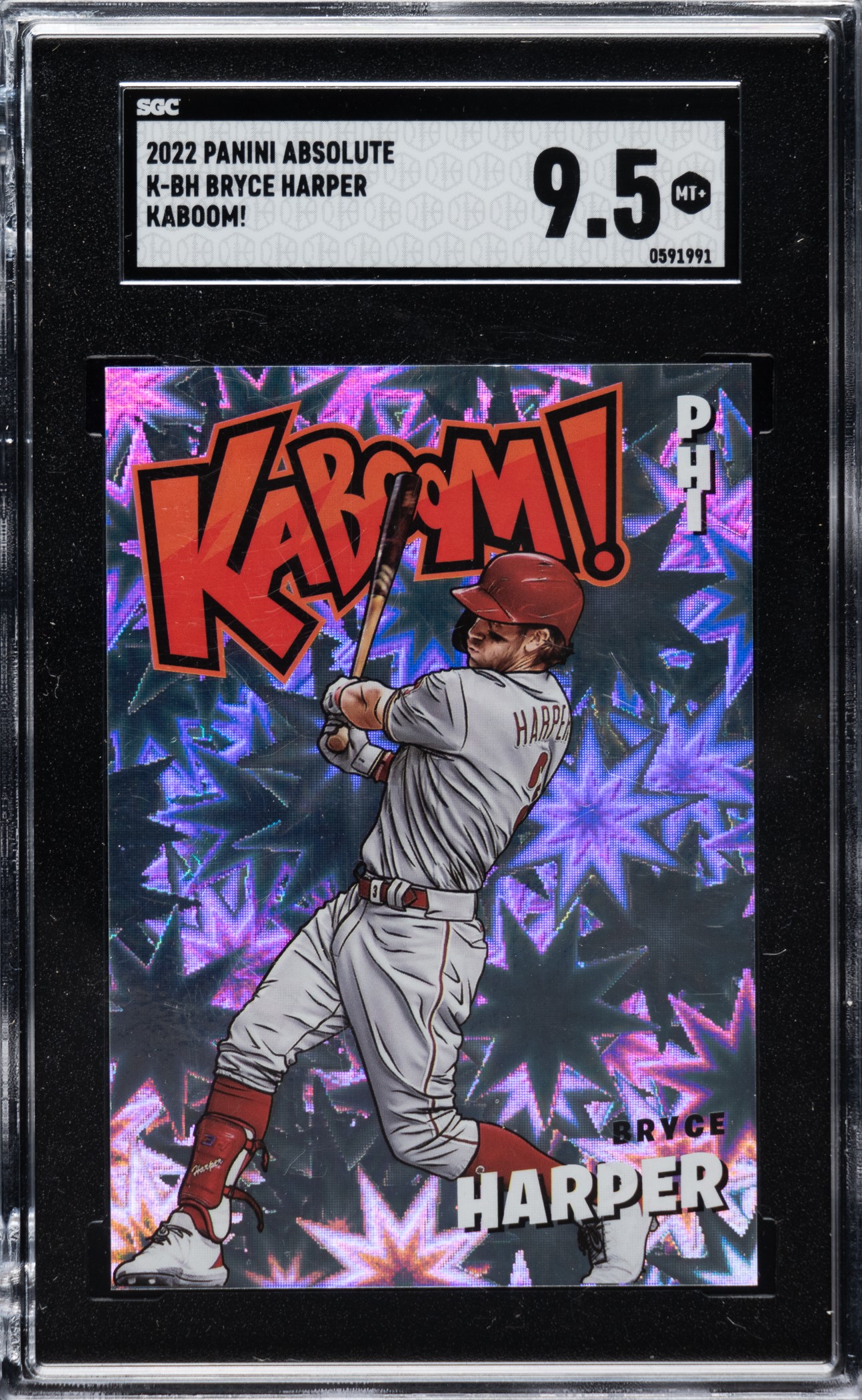 2022 Panini Absolute Kaboom #K-BH Bryce Harper SGC MINT+ 9.5 | REA