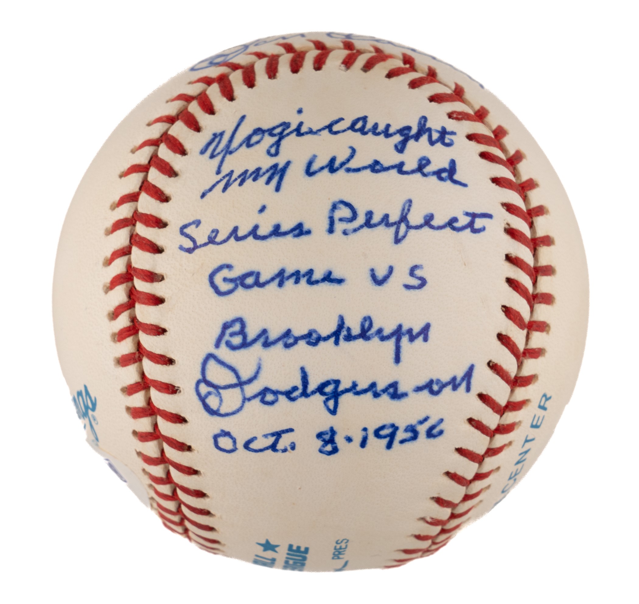 Yogi Berra and Don Larsen Multi-Signed Ball with Perfect Game Story ...