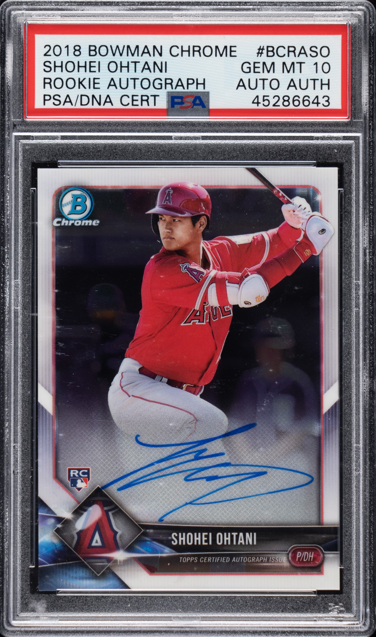 2018 Bowman Chrome Rookie Autograph #BCRA-SO Shohei Ohtani Rookie
