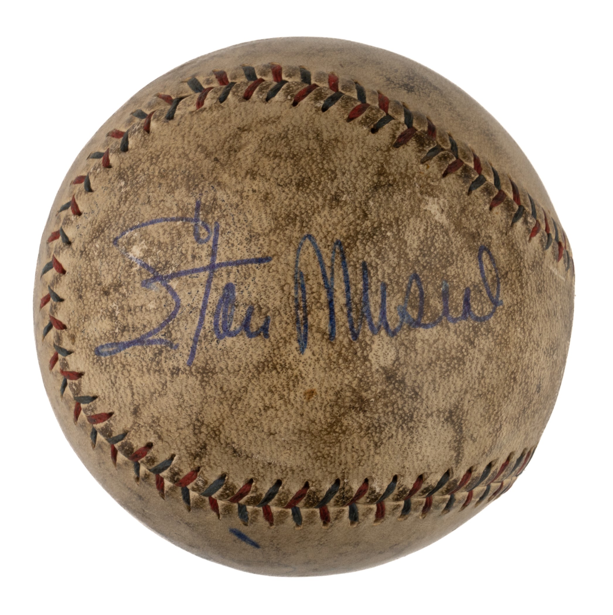 Babe Ruth, Lou Gehrig, Herb Pennock, and Stan Musial Multi-Signed Baseball - PSA/DNA