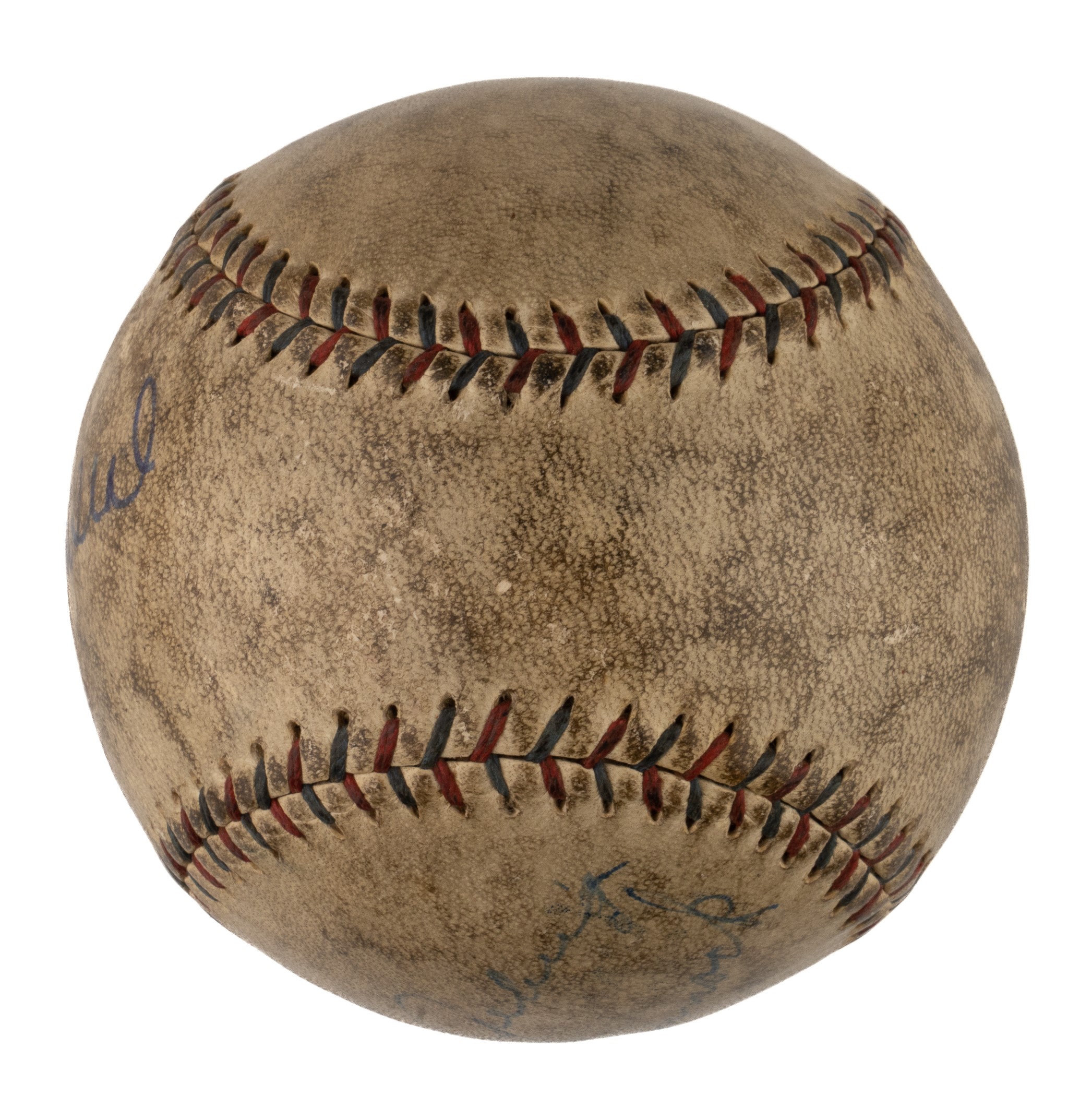 Babe Ruth, Lou Gehrig, Herb Pennock, and Stan Musial Multi-Signed Baseball - PSA/DNA