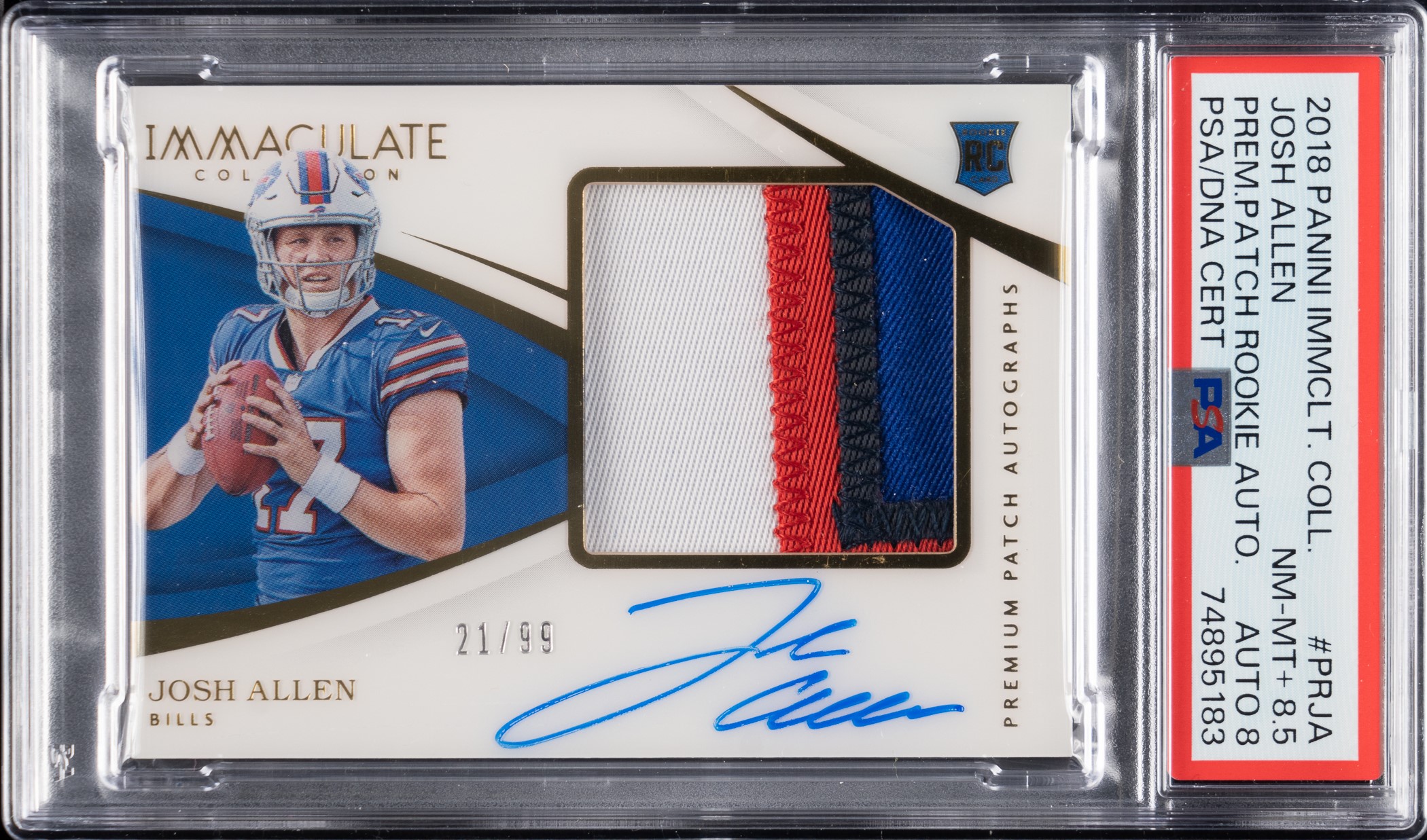 2018 Panini Immaculate Collection Premium Patch Rookie Autographs