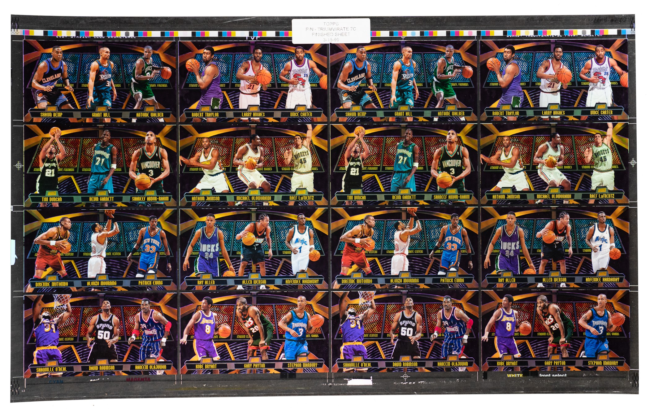 1997-1998 and 1998-1999 Topps Stadium Club Basketball Triumvirate 