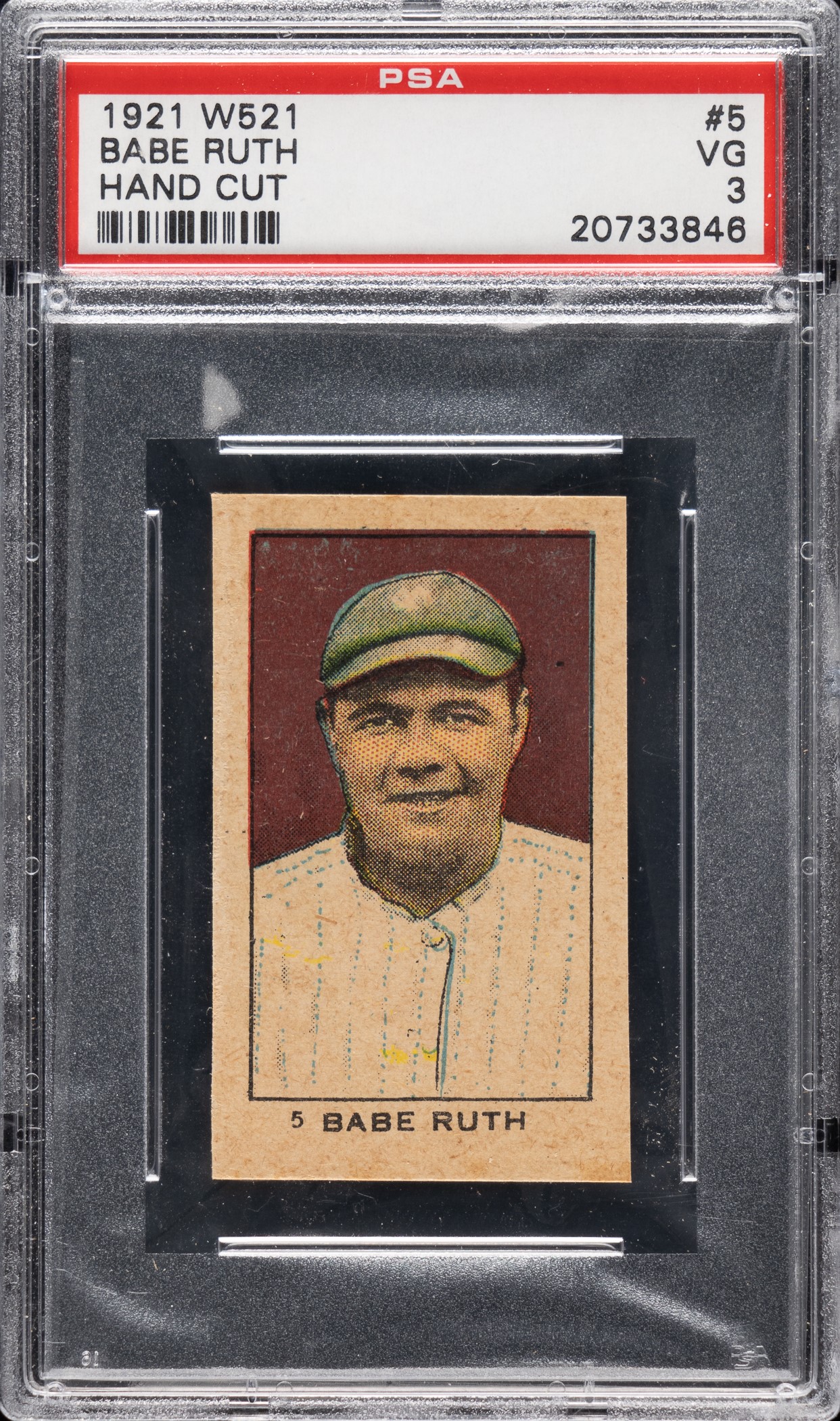 1921 W521 #5 Babe Ruth PSA VG 3 - 1 of 1 - Highest Graded! | REA Archive