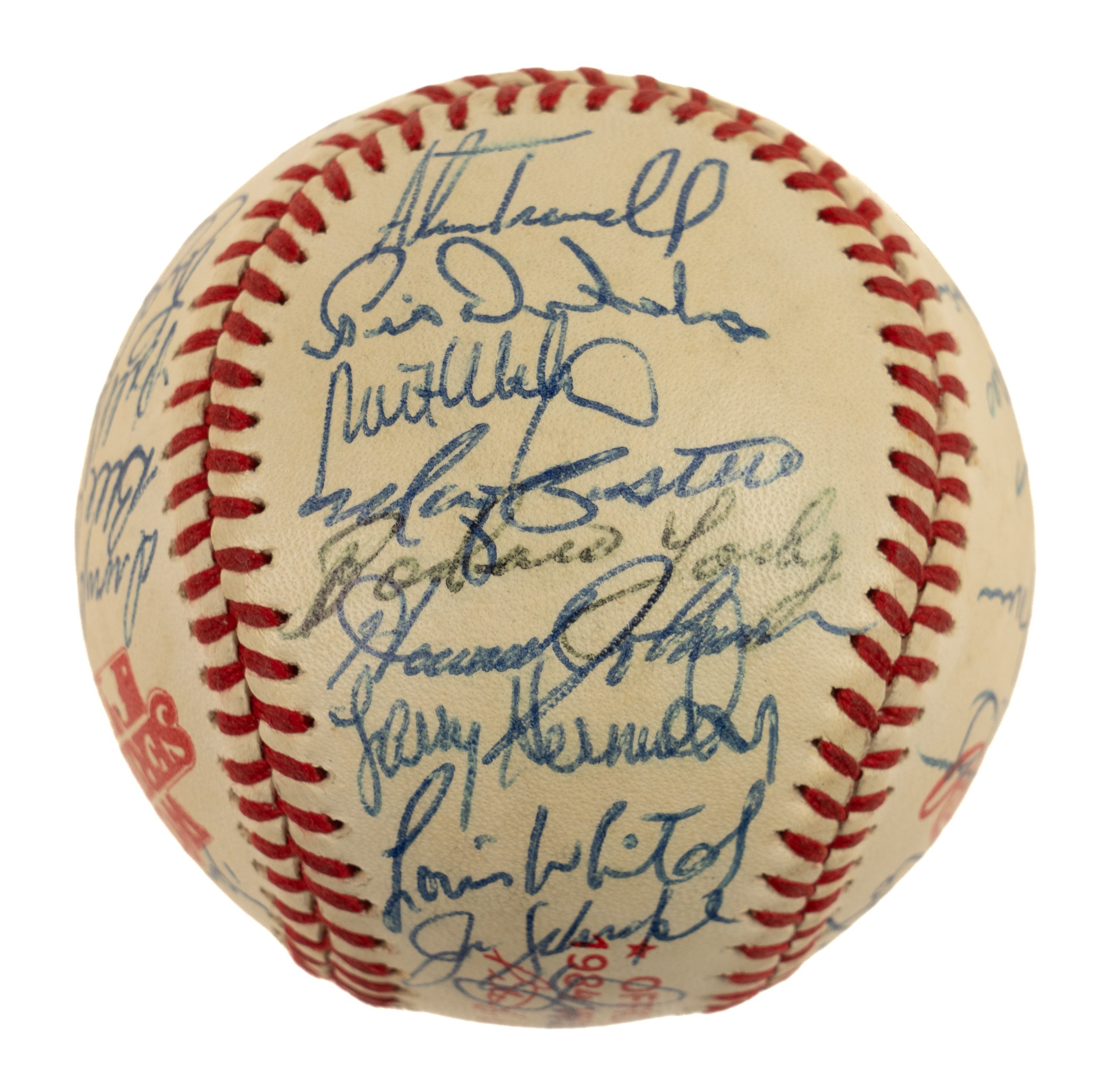 1984 Detroit Tigers World Champions Team-Signed Baseball with Alan